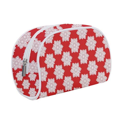 Christmas Snowflakes Background Pattern Make Up Case (Small) from ArtsNow.com