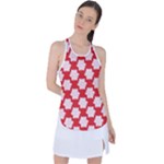 Christmas Snowflakes Background Pattern Racer Back Mesh Tank Top