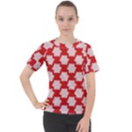 Christmas Snowflakes Background Pattern Women s Sport Raglan T-Shirt