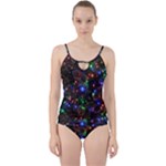 Christmas Lights Cut Out Top Tankini Set