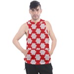 Christmas Snowflakes Background Pattern Men s Sleeveless Hoodie