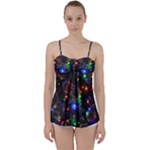 Christmas Lights Babydoll Tankini Top