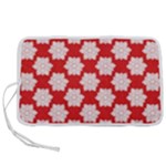 Christmas Snowflakes Background Pattern Pen Storage Case (S)