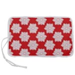 Christmas Snowflakes Background Pattern Pen Storage Case (M)