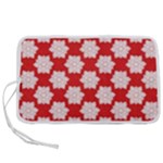 Christmas Snowflakes Background Pattern Pen Storage Case (L)