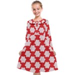 Christmas Snowflakes Background Pattern Kids  Midi Sailor Dress