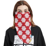Christmas Snowflakes Background Pattern Face Covering Bandana (Triangle)