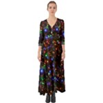 Christmas Lights Button Up Boho Maxi Dress