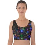 Christmas Lights Velvet Crop Top