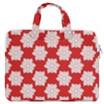 Christmas Snowflakes Background Pattern MacBook Pro 13  Double Pocket Laptop Bag