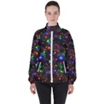 Christmas Lights Women s High Neck Windbreaker
