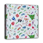 New Year Christmas Winter Pattern Mini Canvas 8  x 8  (Stretched)