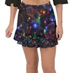 Christmas Lights Fishtail Mini Chiffon Skirt