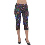 Christmas Lights Lightweight Velour Capri Leggings 