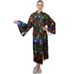 Christmas Lights Maxi Velvet Kimono
