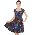 Christmas Lights Cap Sleeve Midi Dress