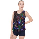 Christmas Lights Bubble Hem Chiffon Tank Top