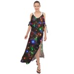 Christmas Lights Maxi Chiffon Cover Up Dress