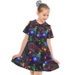 Christmas Lights Kids  Short Sleeve Shirt Dress