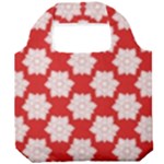 Christmas Snowflakes Background Pattern Foldable Grocery Recycle Bag