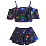 Christmas Lights Kids  Off Shoulder Skirt Bikini