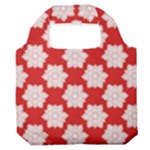 Christmas Snowflakes Background Pattern Premium Foldable Grocery Recycle Bag