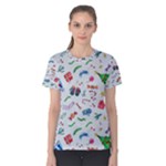 New Year Christmas Winter Pattern Women s Cotton T-Shirt