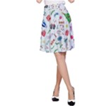 New Year Christmas Winter Pattern A-Line Skirt