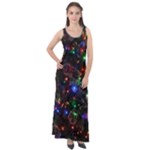 Christmas Lights Sleeveless Velour Maxi Dress