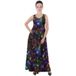 Christmas Lights Empire Waist Velour Maxi Dress