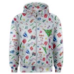 New Year Christmas Winter Pattern Men s Zipper Hoodie
