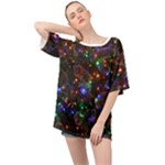 Christmas Lights Oversized Chiffon Top