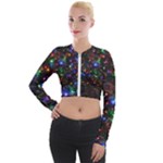 Christmas Lights Long Sleeve Cropped Velvet Jacket