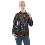 Christmas Lights Women s Long Sleeve Pocket Shirt