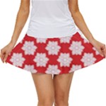 Christmas Snowflakes Background Pattern Women s Skort
