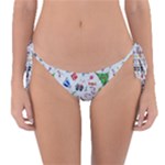 New Year Christmas Winter Pattern Reversible Bikini Bottoms