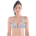 New Year Christmas Winter Pattern Plunge Bikini Top