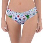 New Year Christmas Winter Pattern Reversible Classic Bikini Bottoms