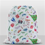 New Year Christmas Winter Pattern Drawstring Bag (Small)