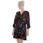 Christmas Lights Open Neck Shift Dress