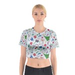 New Year Christmas Winter Pattern Cotton Crop Top