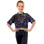 Christmas Lights Kids Mock Neck T-Shirt