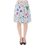 New Year Christmas Winter Pattern Velvet High Waist Skirt