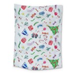 New Year Christmas Winter Pattern Medium Tapestry