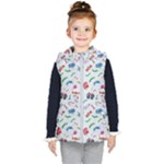 New Year Christmas Winter Pattern Kids  Hooded Puffer Vest