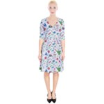 New Year Christmas Winter Pattern Wrap Up Cocktail Dress
