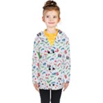 New Year Christmas Winter Pattern Kids  Double Breasted Button Coat