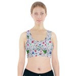 New Year Christmas Winter Pattern Sports Bra With Pocket