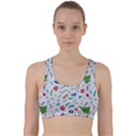 New Year Christmas Winter Pattern Back Weave Sports Bra