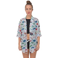 Open Front Chiffon Kimono 